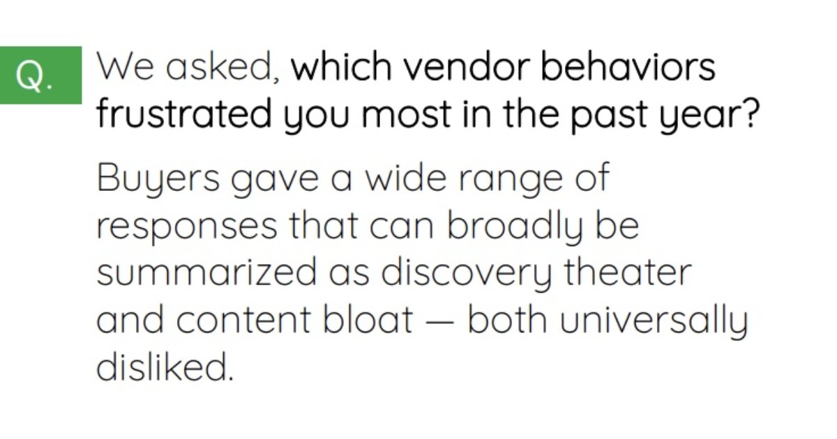 The Top Frustrations B2B Buyers Have With Vendors